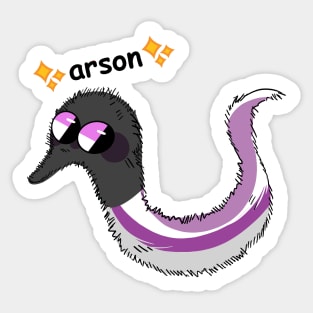 politically charged arson- Demisexual Variant T-Shirt Sticker